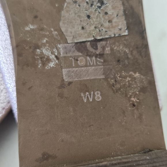 Tom’s Pink Metallic Jutti Mule Slip-on Flats Size 8 - Picture 15 of 15